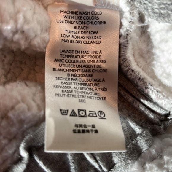 Free People XL Josephine Fleece Sherpa Lined Jacket in Gray - Picture 6 of 10